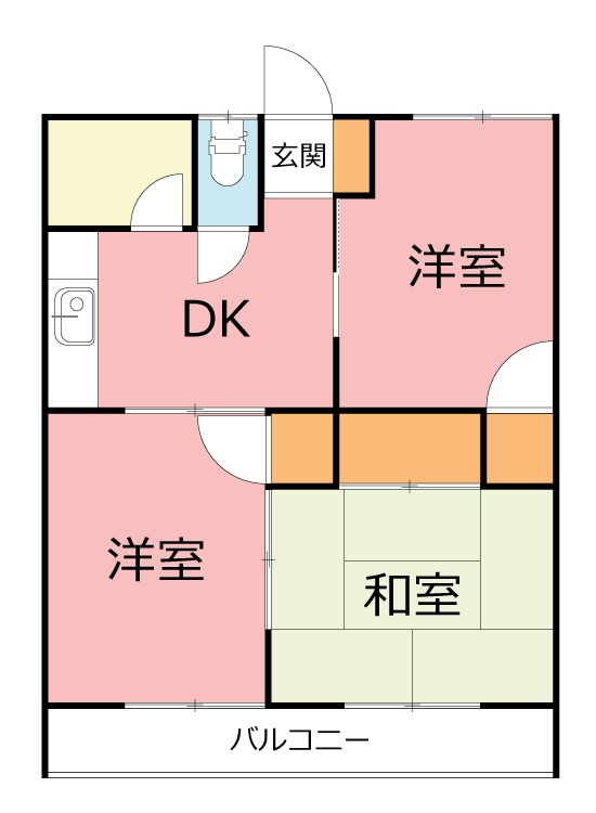 セトハイツC 間取り図