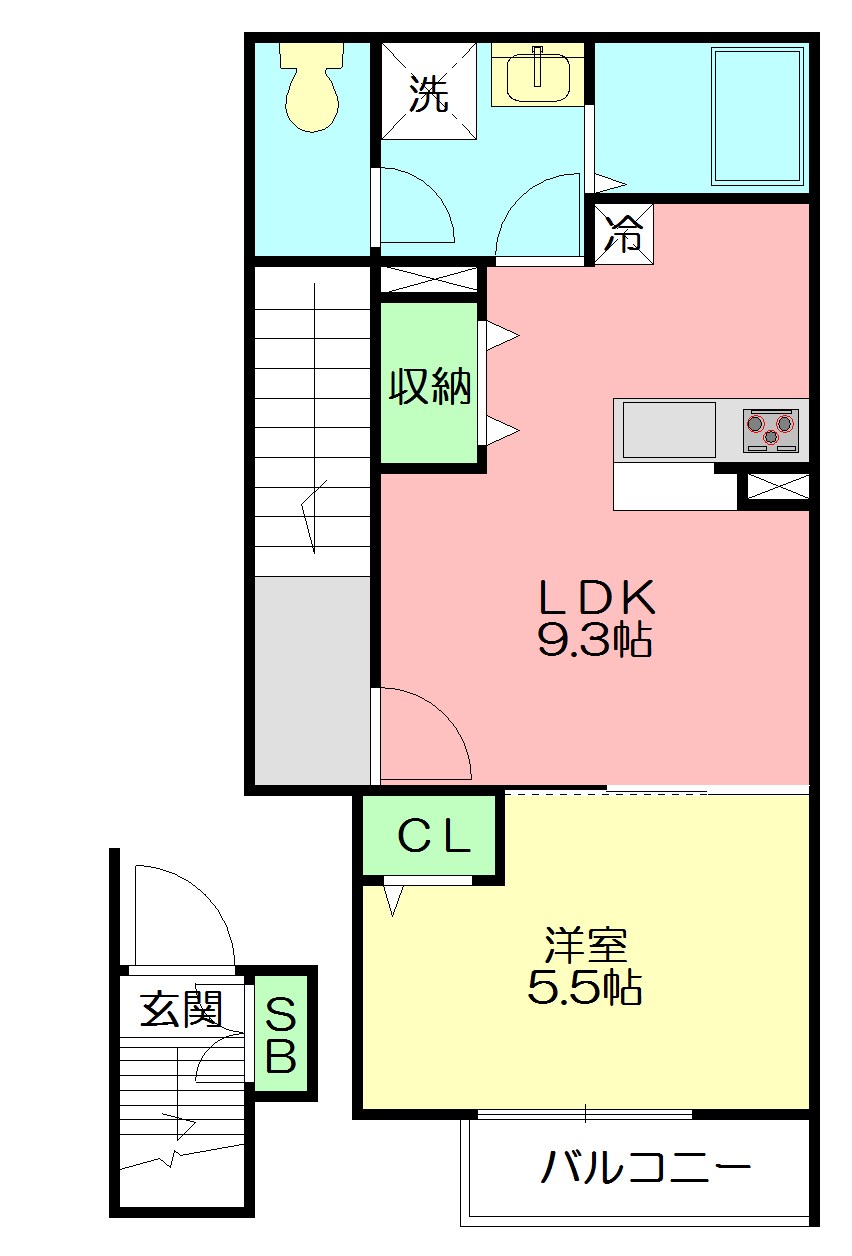 リブリ・花水木エスポワール 201号室 間取り