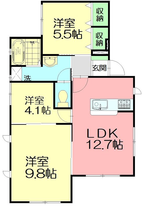 ジュネス鵠沼 102号室 間取り