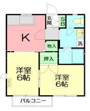 アルス鵠沼 203号室 間取り