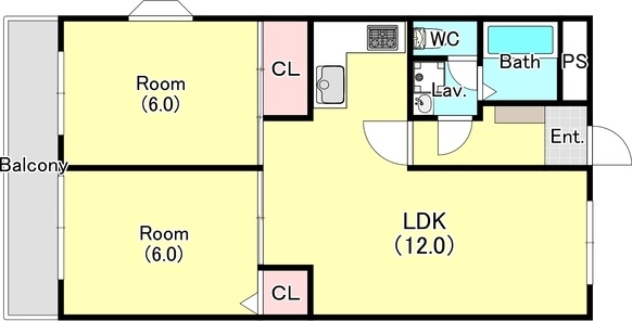 厚木参番館 103号室 間取り