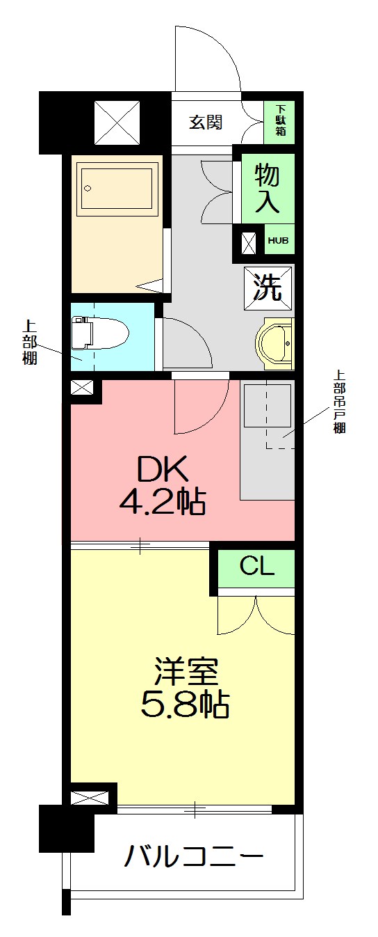 パノラマ南鴨宮 306号室 間取り