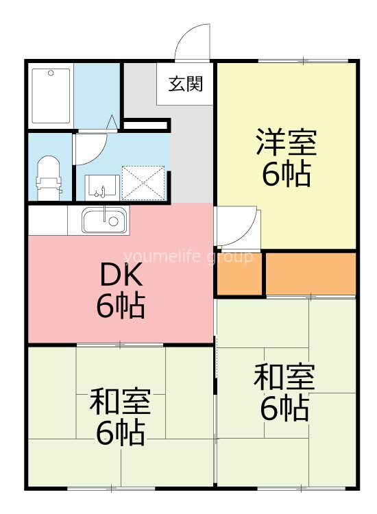 コーポ惣領 103号室 間取り