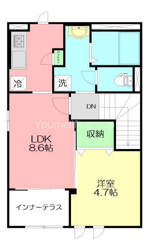 コンフォート　Ｗ 201号室 間取り