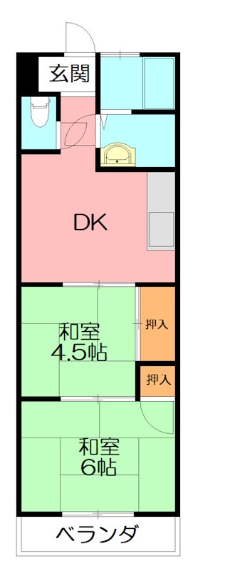 ハウスジュン 105号室 間取り