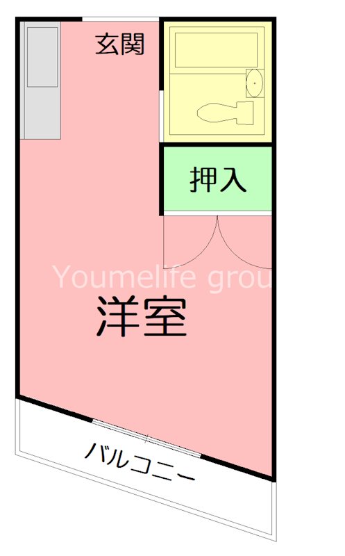 バリーサイドハイツ 4階B室号室 間取り