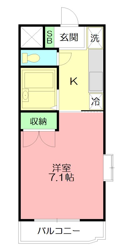 メゾン榎木町 201号室 間取り