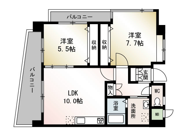 ショアーズ鵠沼フラット 306号室 間取り
