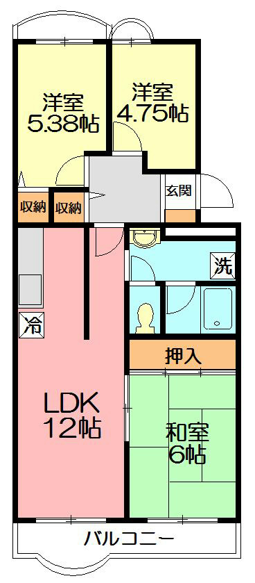 エレーヌ水澤 203号室 間取り