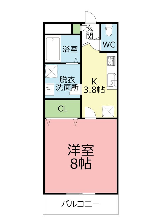 il　compagnoⅠ 203号室 間取り