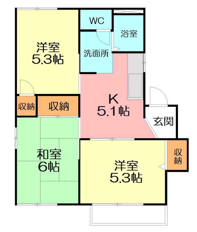 ＰＡＬハイツⅡ 205号室 間取り