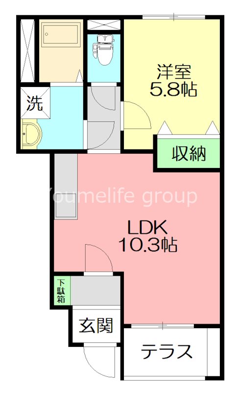 St.Field横濱泉 107号室 間取り