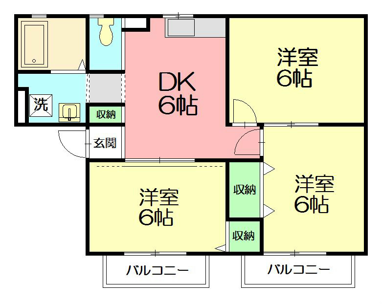 プレメール  201号室 間取り