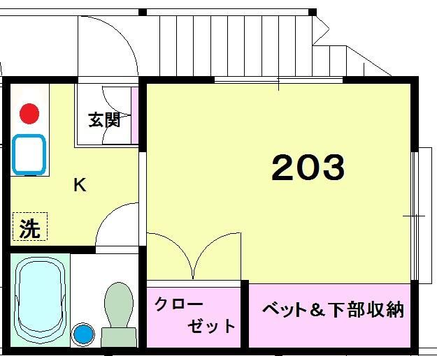 セイワハイツ 203号室 間取り