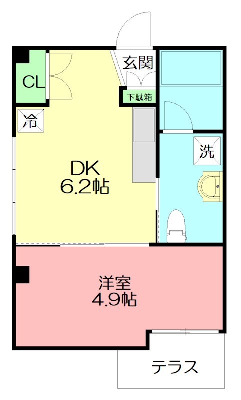 ヴィラ　オペラ 104号室 間取り