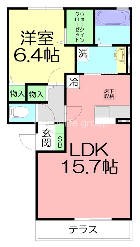 ソフィス蛍田 102号室 間取り