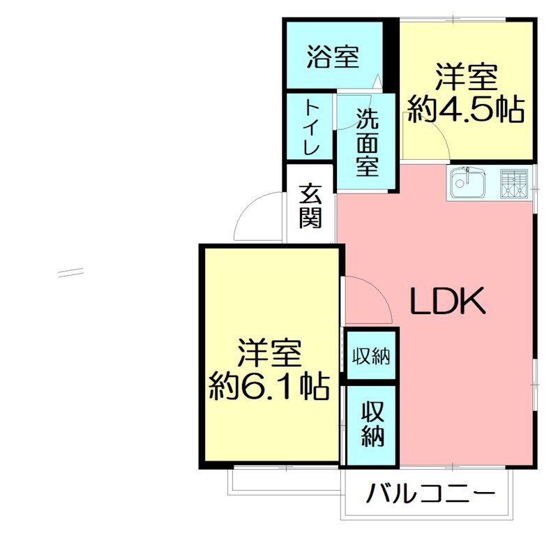 湘南レジデンスＡ棟 201号室 間取り