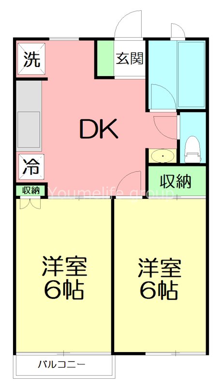 レモンハイツ 202号室 間取り
