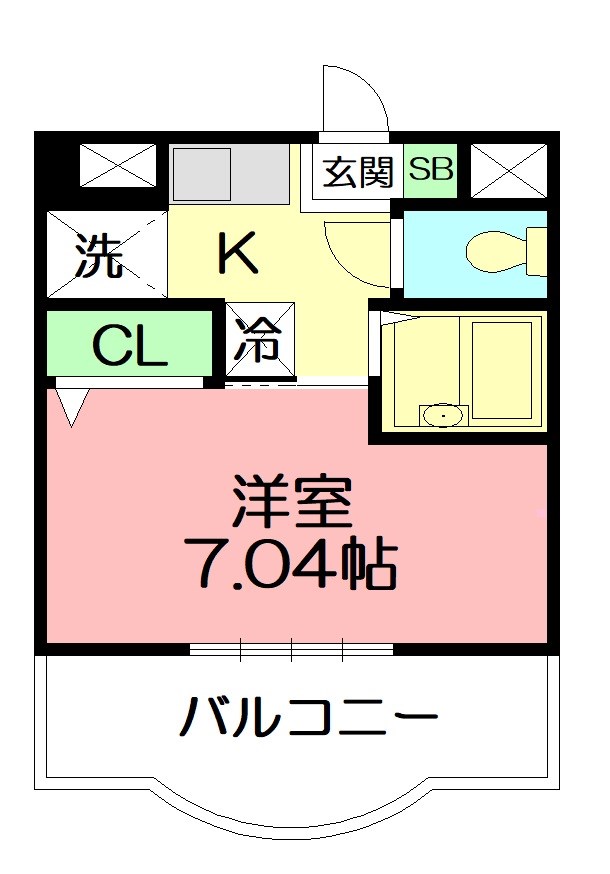 ブルー　バウム 102号室 間取り