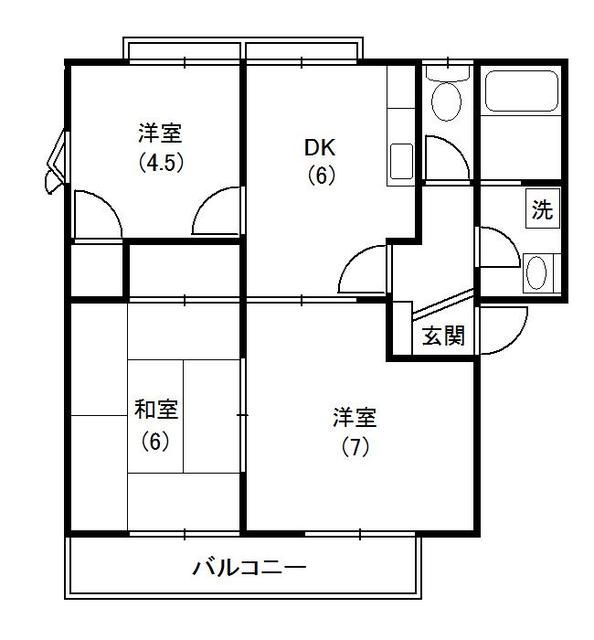 フレグランセB 201号室 間取り