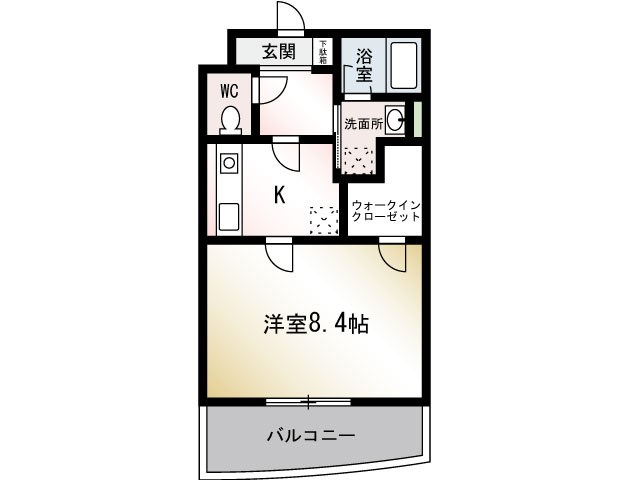 ヴァンクール 103号室 間取り