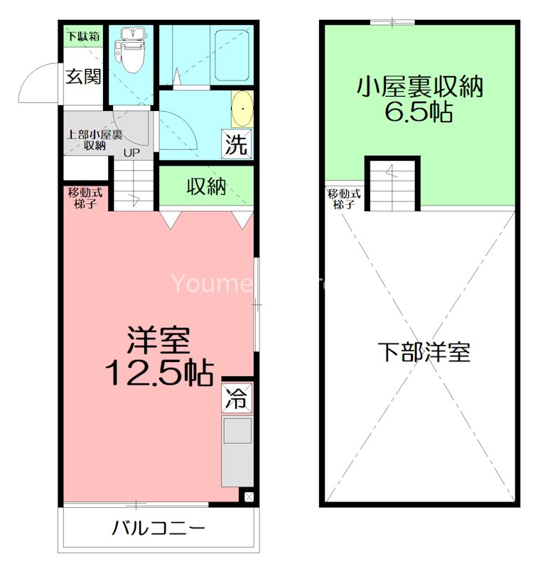 lifeship A A24号室 間取り