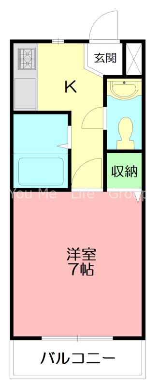 アクアマリン湘南  1F号室 間取り