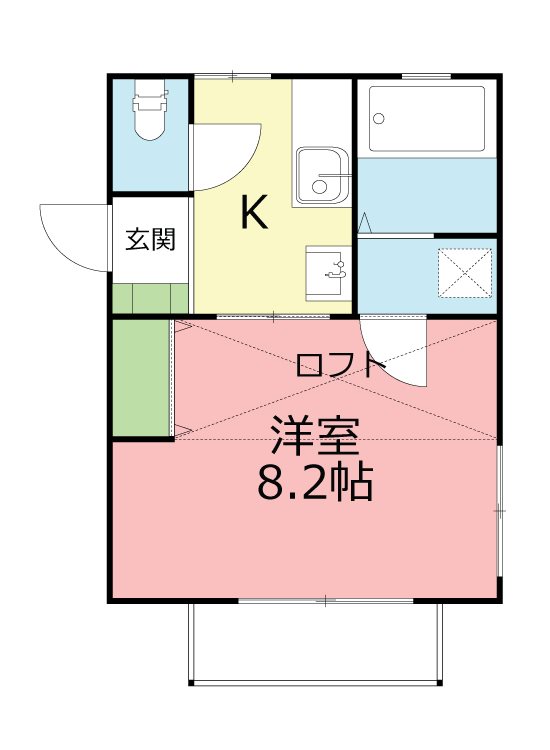 アーバニティー 1-Ｂ号室 間取り
