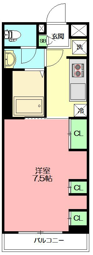 リブリ・FEEL-M湘南Ⅶ 307号室 間取り