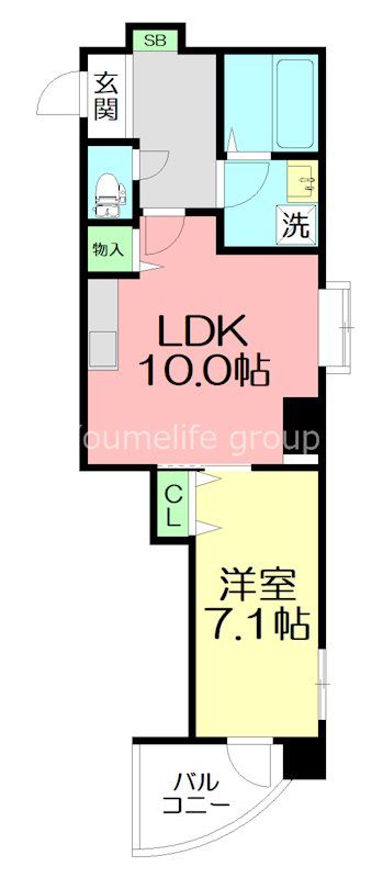 サンパレット 403号室 間取り