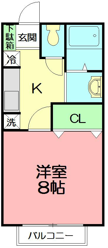 第11山仁ハイツB 202号室 間取り