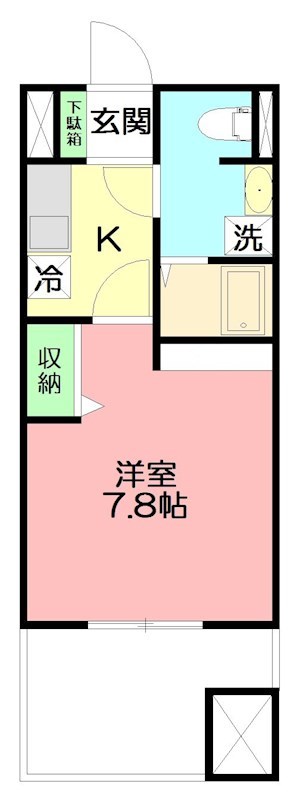 lifeship A  Ａ12号室 間取り