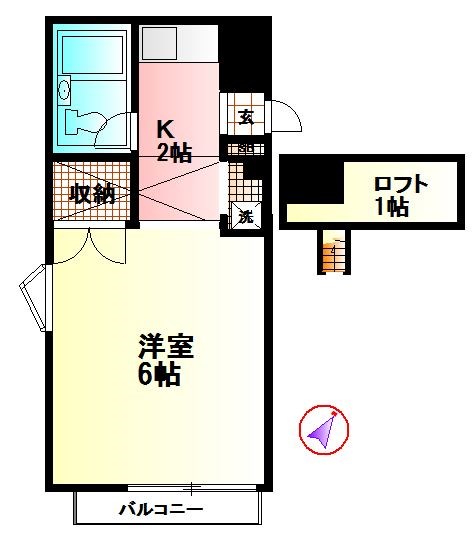 フローラルコートⅡ 201号室 間取り