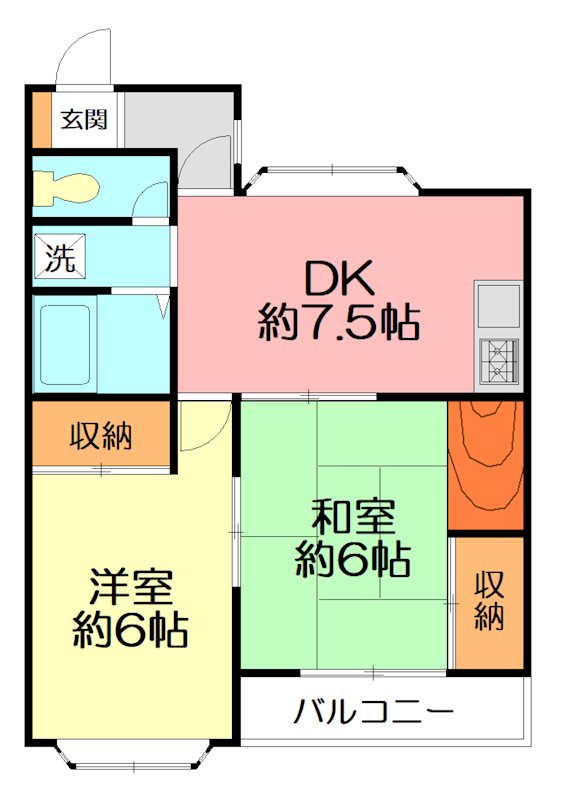 第一ホーワコーポ 202号室 間取り