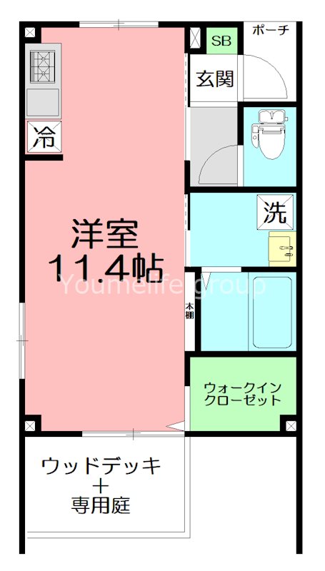 lifeship C C11号室 間取り