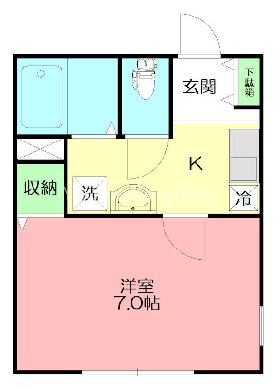 WH-L 102号室 間取り