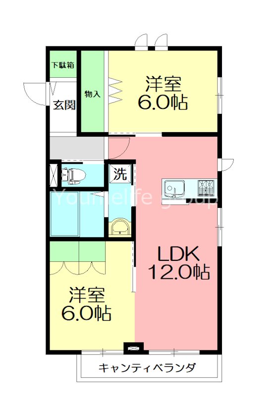 Clef Est 202号室 間取り