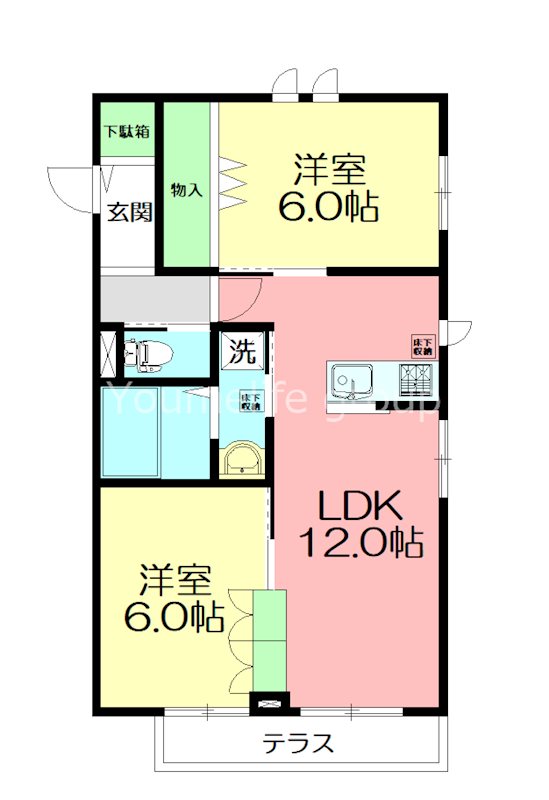 Clef Est 102号室 間取り