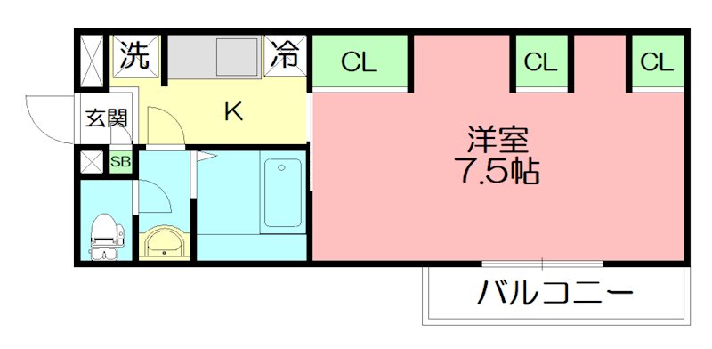 リブリ・グラン鎌倉玉縄 301号室 間取り