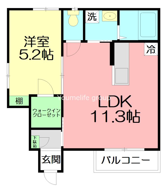 ラ ヴィーテ 101号室 間取り