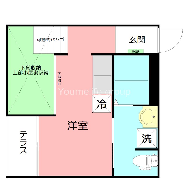 ミネルバ 104号室 間取り