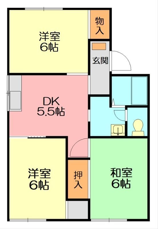 コーポ川口 201号室 間取り