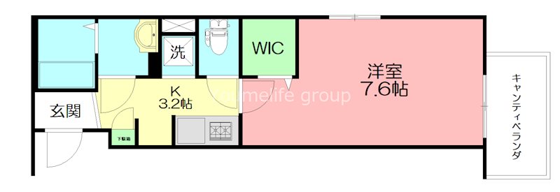 Ｌｕｍｉｅｒｅ　Ｍａｋｉ 203号室 間取り