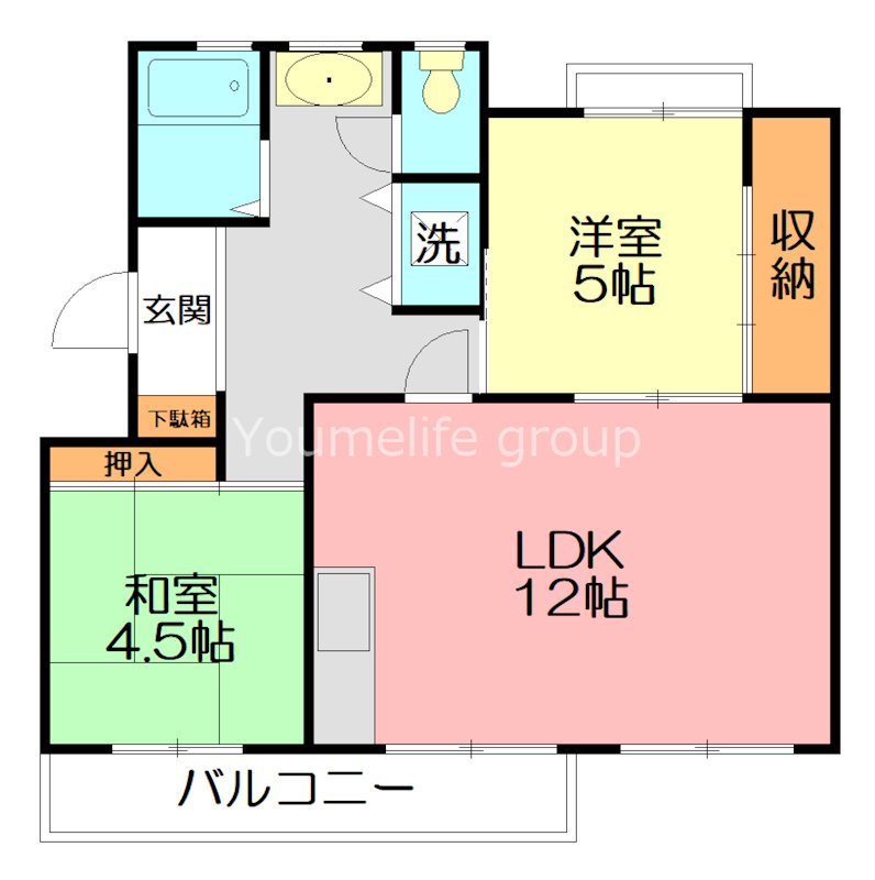 富士見コーポ 101号室 間取り