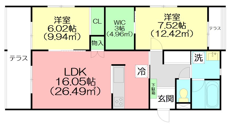ソルヴィータ天王山Ⅰ 間取り