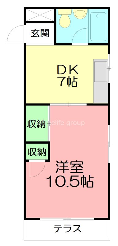 桜ヶ丘ハイム 101号室 間取り