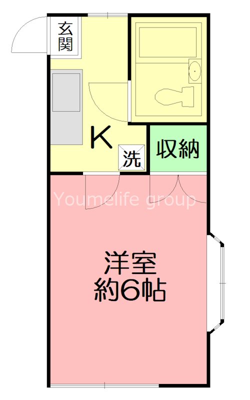 サニーサイドハイツ 101号室 間取り