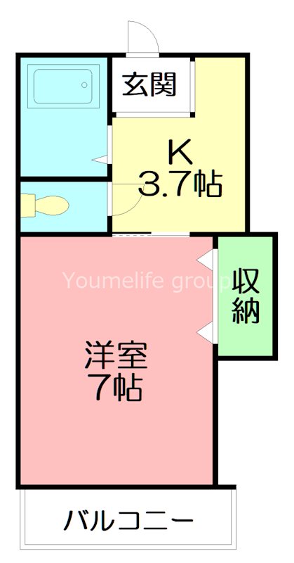 クレールⅠ 104号室 間取り