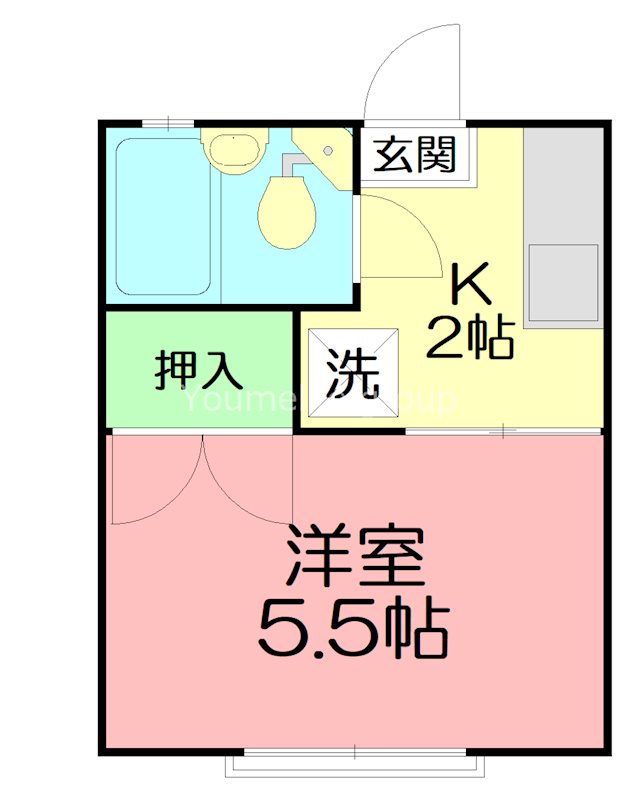 鈴木ハイツ 202号室 間取り