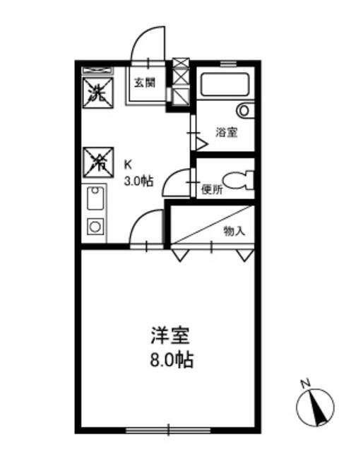 グリーンハイツ 102号室 間取り